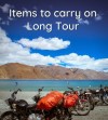 Items to carry on long Motorcycle Tour