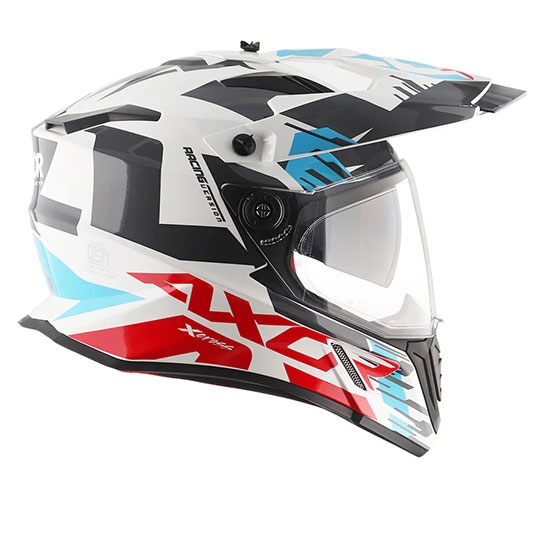 Buy Axor X-Cross X1 Dual Visor OffRoad Gloss Helmet Online | Rs