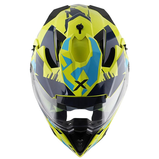 Buy Axor X-Cross X1 Dual Visor OffRoad Gloss Helmet Online | Rs