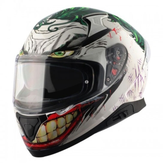 Axor Apex DC Jocker Gloss Full Face Helmet-White