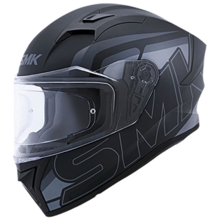 SMK Stellar Stage Gloss Helmet-Black/Grey