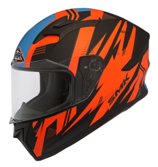 SMK Stellar Trek Gloss Helmet-Black/Orange