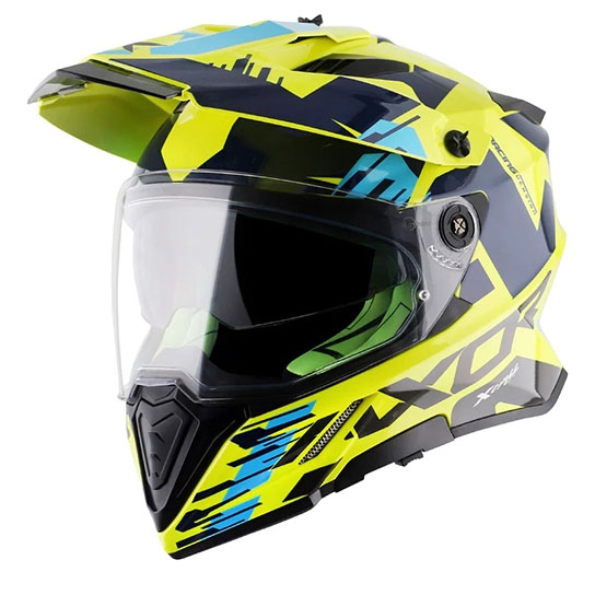 Buy Axor X-Cross X1 Dual Visor OffRoad Gloss Helmet Online | Rs