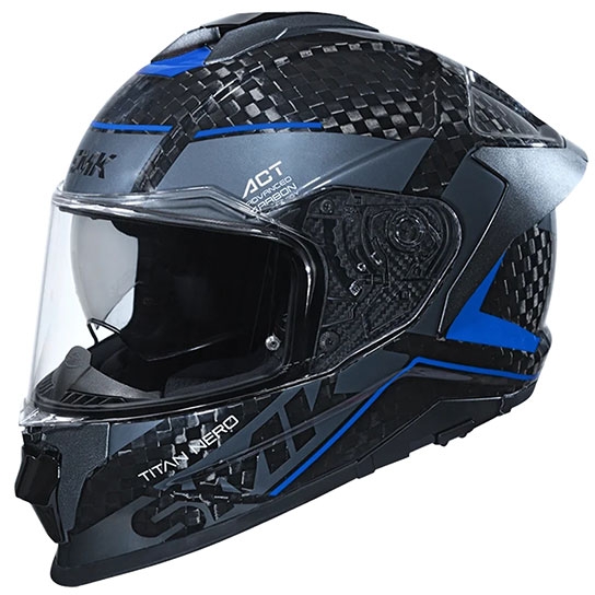 Luxury Best Smart Helmet SMK Titan Carbon Fiber Nero Gloss Helmet