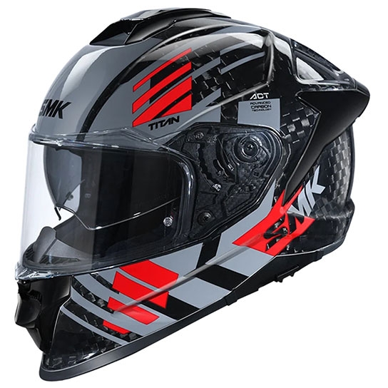 SMK Titan Carbon Fiber T-Race Gloss Helmet