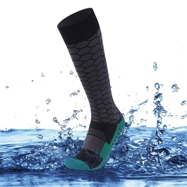 RANDY SUN Waterdichte skisokken, [SGS gecertificeerd] Unisex Ademend Wandelen Trekking Sok 1 Paar, Geel Grijs Groen-midkalf Waterdichte Sokken, XS