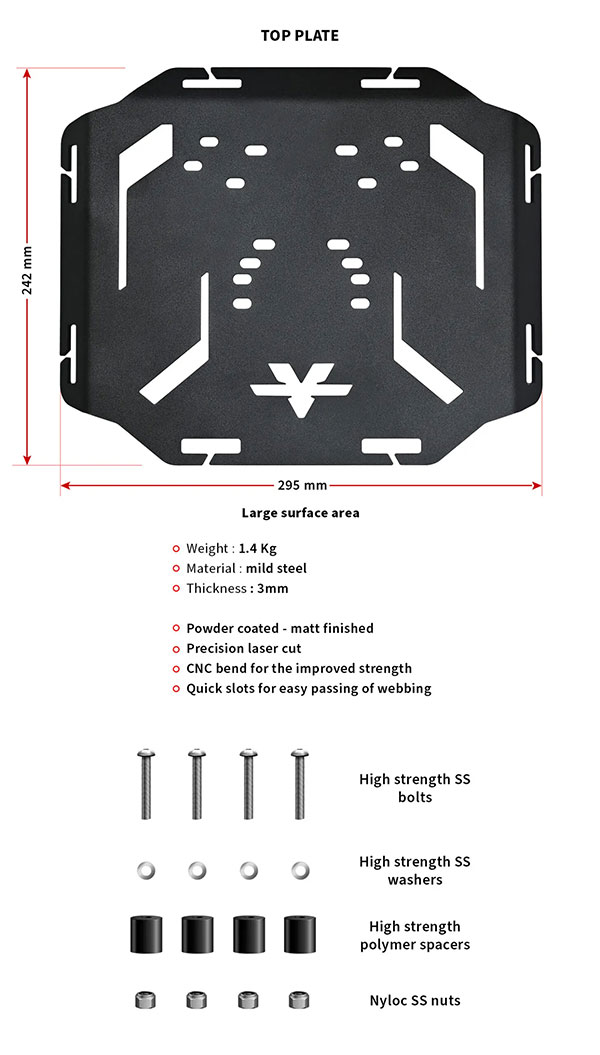 ViaTerra RE Himalayan (2021-) quick mount rear luggage rack