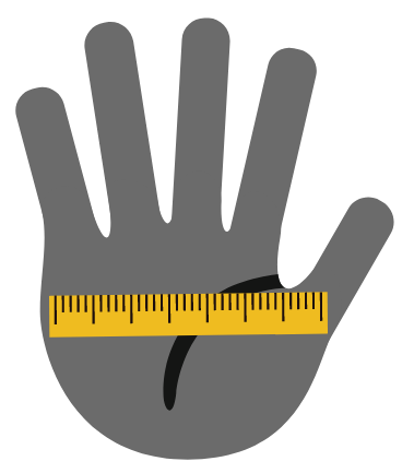 Raida Avantur gloves Size Chart