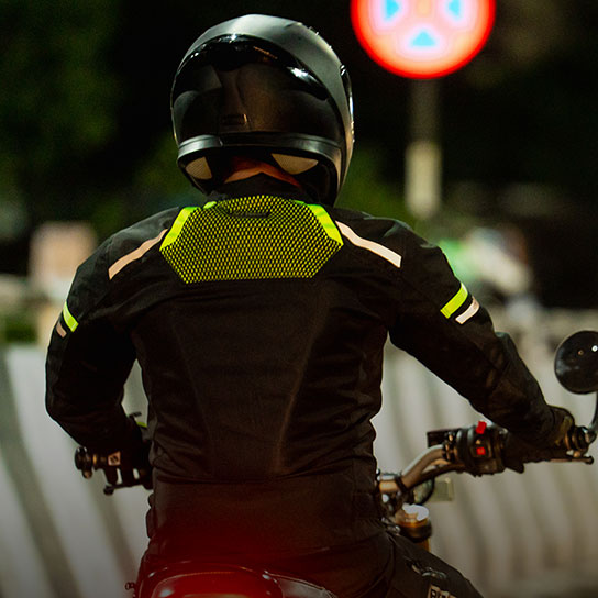 Rynox Helium GT 3 Riding Jacket Night Time visibility